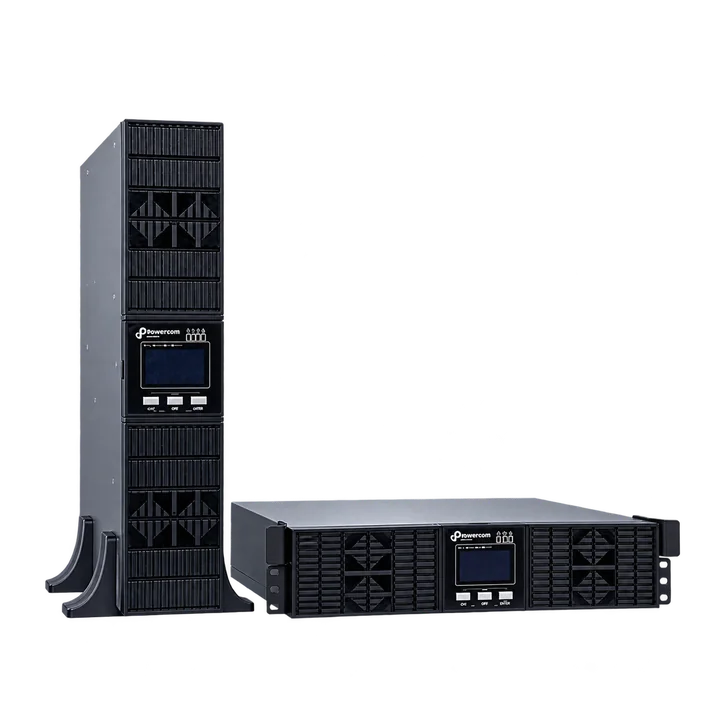 Nobreak Powercom PWC PT11 RT nas duas montagens, torre e rack