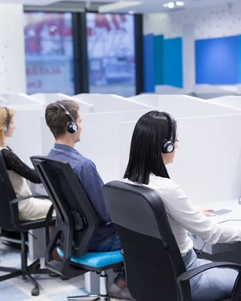Equipe de atendimento em operação