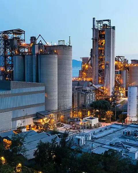 Planta industrial em operação